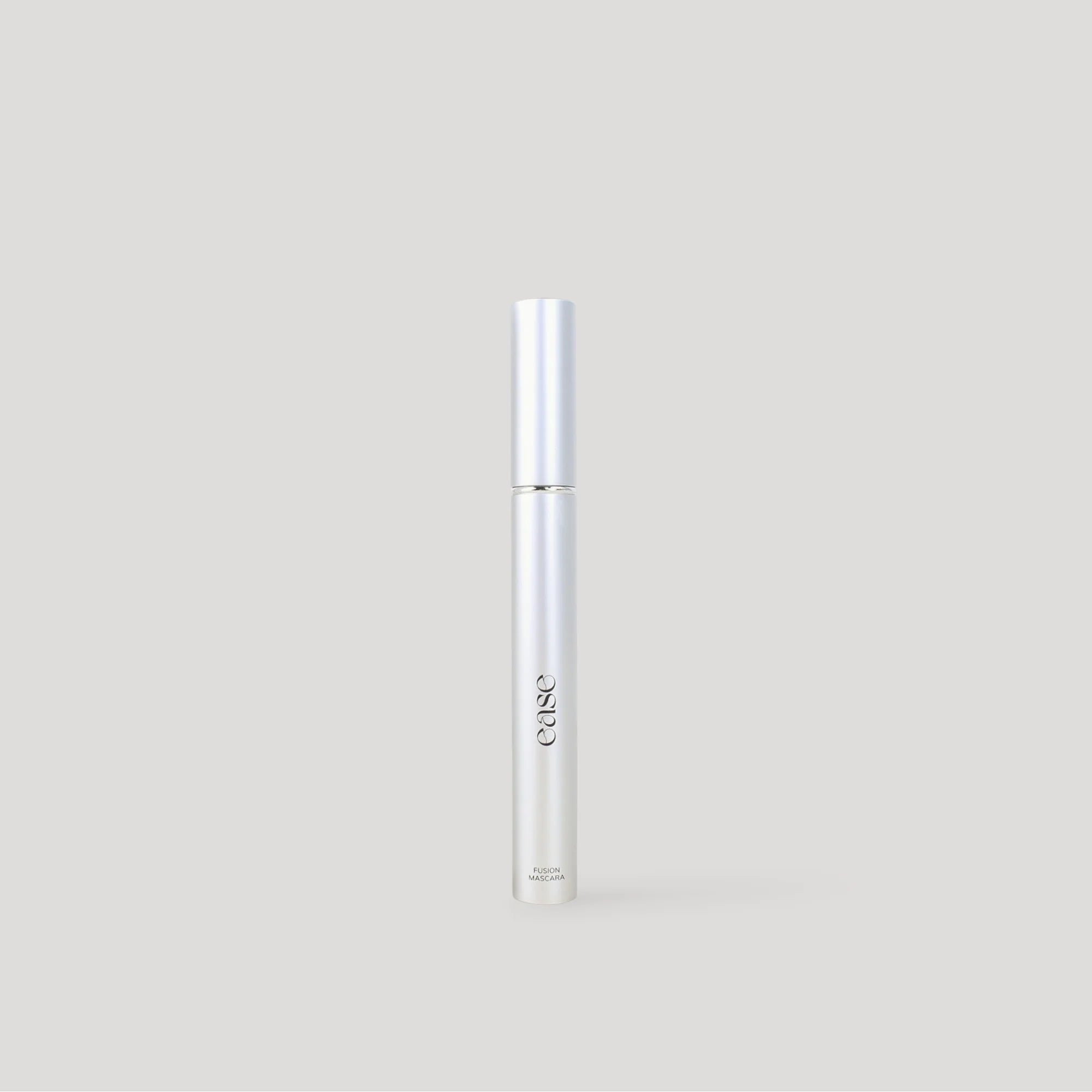 Silver bottle of Lash Ease Fusion Mascara infused with lash serum