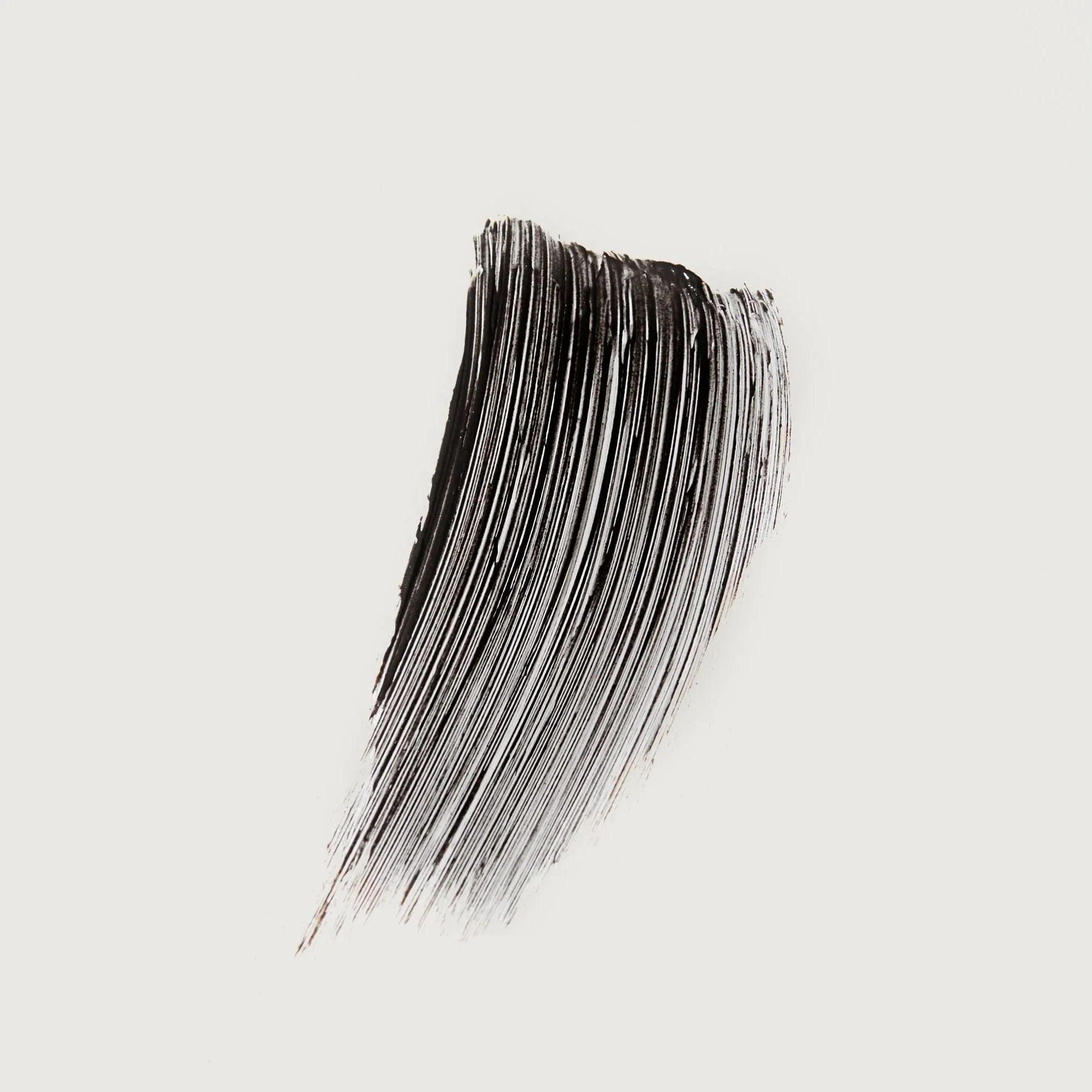 Black mascara swatch showing texture and pigment of Lash Ease Fusion Mascara